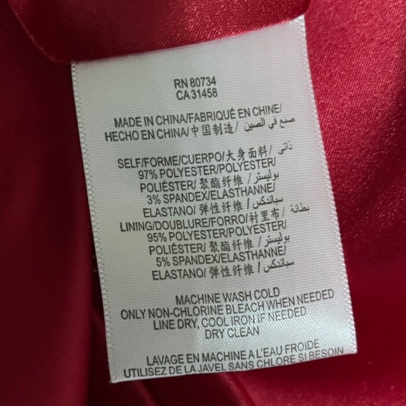 Max and Cleo Dress Size 12 Red Pleated Sleeveless Party Cocktail Career 2964 - Picture 5 of 11